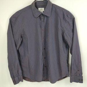Armani Exchange A/X Button Front Striped XL